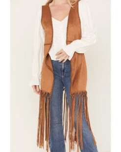 Shyanne Women's Faux Suede Fringe Vest -Deals Grace Apparel Store 2000382833 200 P3