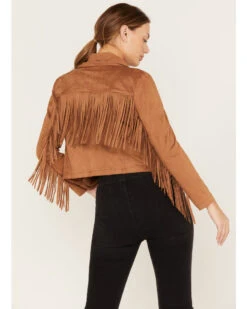 Shyanne Women's Crop Fringe Faux Suede Jacket -Deals Grace Apparel Store 2000382835 200 P4