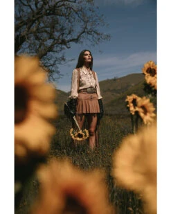 Shyanne Women's Faux Suede Ruffle Skirt