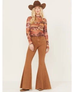 Shyanne Women's High Rise Super Flare Stretch Jeans