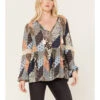 Cleo + Wolf Women's Dobbie Patchwork Top
