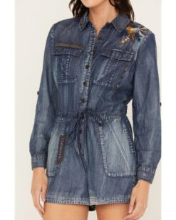 Cleo + Wolf Women's Denim Romper -Deals Grace Apparel Store 2000382962 400 P4