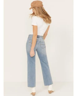 Cleo + Wolf Women's Medium Wash Mid Rise Slim Straight Ankle Jeans -Deals Grace Apparel Store 2000383230 414 P3