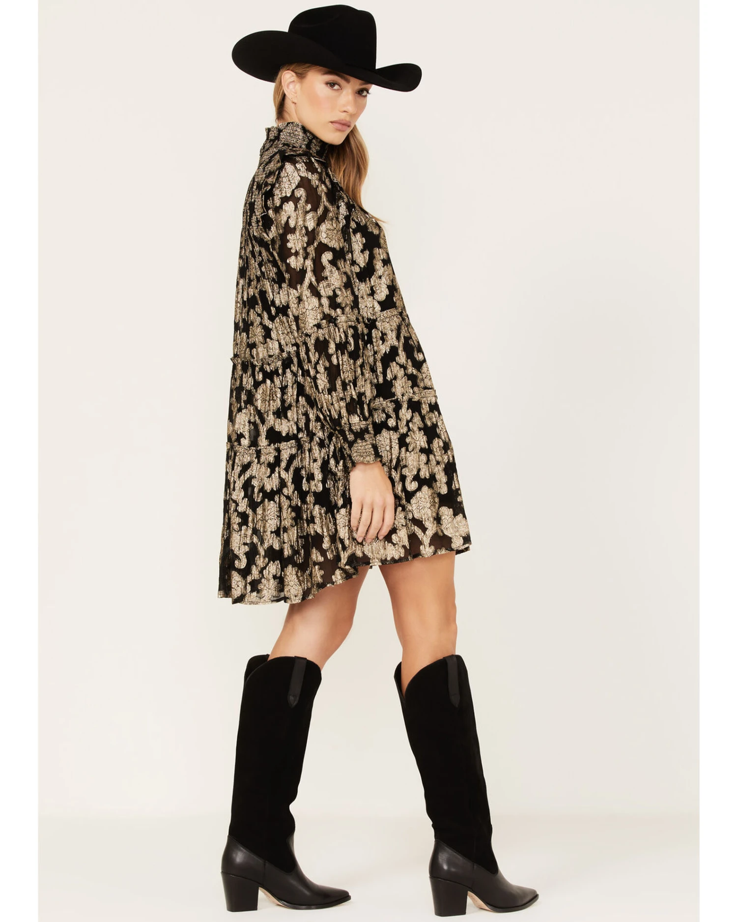 Revel Women's Floral Ruffle Dress 4 Revel Women's Floral Ruffle Dress - Image 4