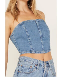 Wrangler Women's Denim Bustier  -Deals Grace Apparel Store 2000383484 400 P4