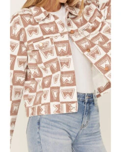 Wrangler Women's Heritage Signature Print Cut Off Jacket -Deals Grace Apparel Store 2000383486 200 P3