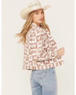 Wrangler Women's Heritage Signature Print Cut Off Jacket -Deals Grace Apparel Store 2000383486 200 P4