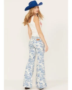 Wrangler Women's High Rise Nautical Print Wanderer Flare Jeans -Deals Grace Apparel Store 2000383489 900 P3