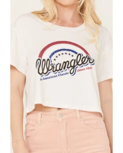 Wrangler Women's Cropped Short Sleeve Logo Graphic Tee 6 Wrangler Women's Cropped Short Sleeve Logo Graphic Tee -Deals Grace Apparel Store 2000384038 100 P3