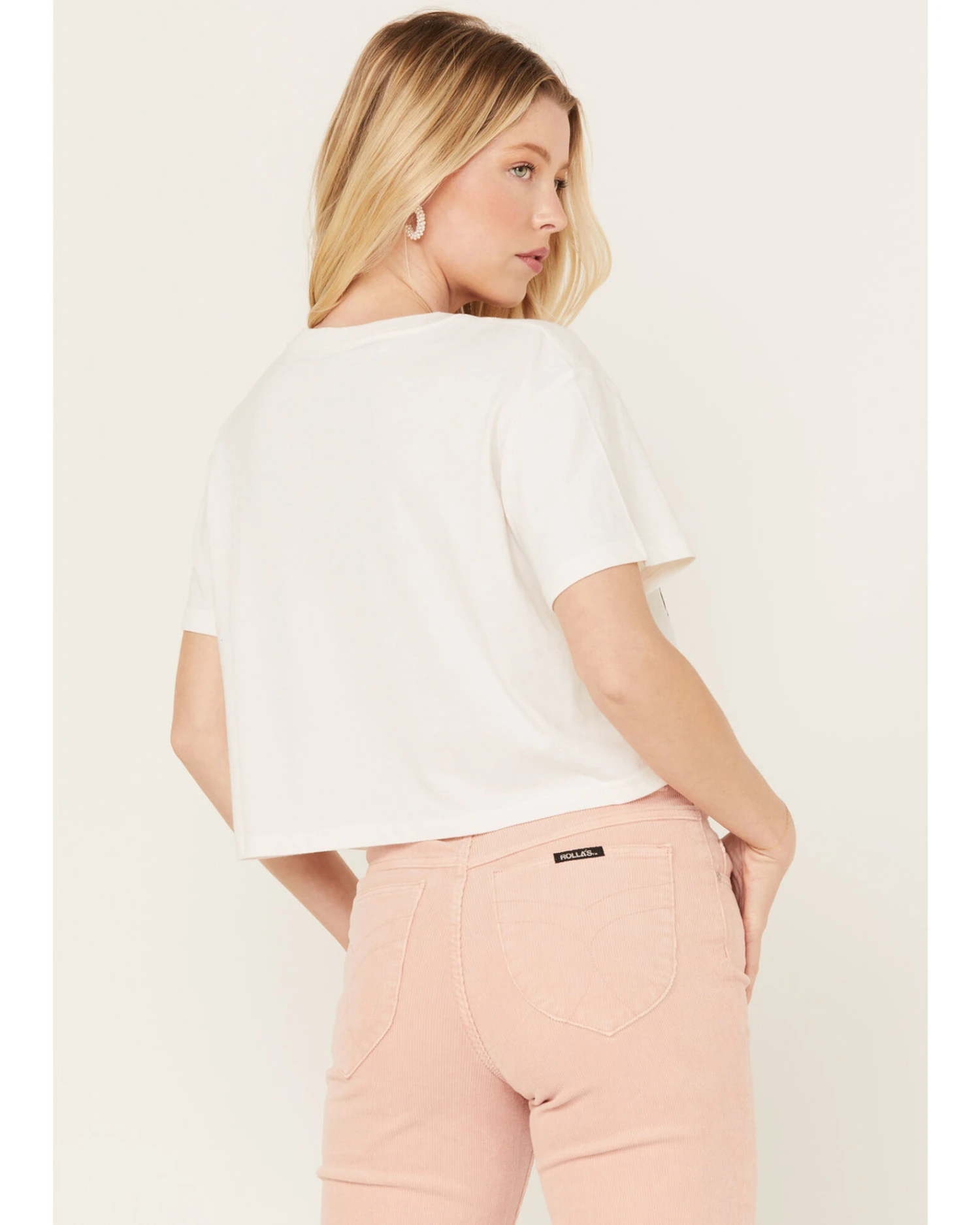 Wrangler Women's Cropped Short Sleeve Logo Graphic Tee 4 Wrangler Women's Cropped Short Sleeve Logo Graphic Tee - Image 4