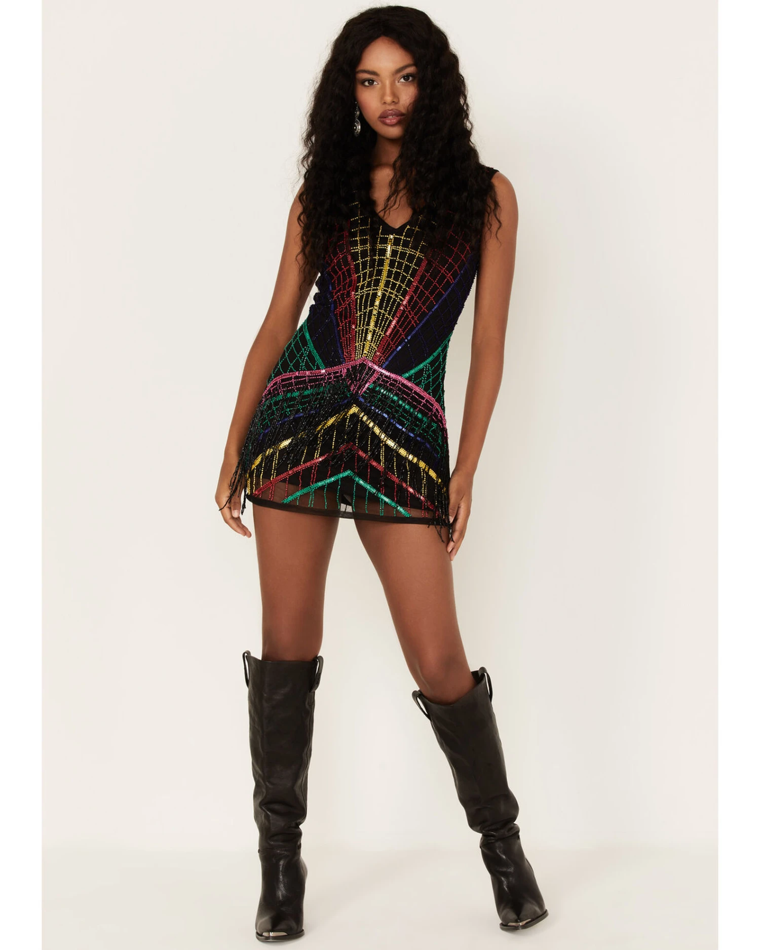 Any Old Iron Women's Multicolored Beaded Dress 3 Any Old Iron Women's Multicolored Beaded Dress - Image 3
