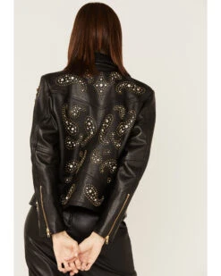 Boot Barn X Understated Leather Rhinestone Leather Moto Jacket -Deals Grace Apparel Store 2000384214 001 P5