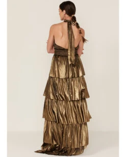 Flying Tomato Women's Metallic Tiered Maxi Dress 9 Flying Tomato Women's Metallic Tiered Maxi Dress -Deals Grace Apparel Store 2000384955 710 P5