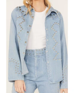 Understated Leather Women's Bluegrass Studded Denim Western Jacket -Deals Grace Apparel Store 2000386323 400 P3