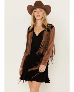 Vocal Women's Star Faux Fringe Jacket