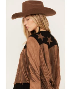 Vocal Women's Star Faux Fringe Jacket -Deals Grace Apparel Store 2000386539 200 P3