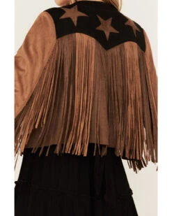 Vocal Women's Star Faux Fringe Jacket -Deals Grace Apparel Store 2000386539 200 P4