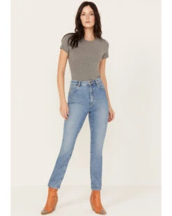 Rolla's Women's Medium Wash High Rise Cyprus Dusters Straight Jeans