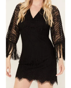 Idyllwind Women's Celosia Lacy Fringe Dress -Deals Grace Apparel Store 2000386704 001 P4