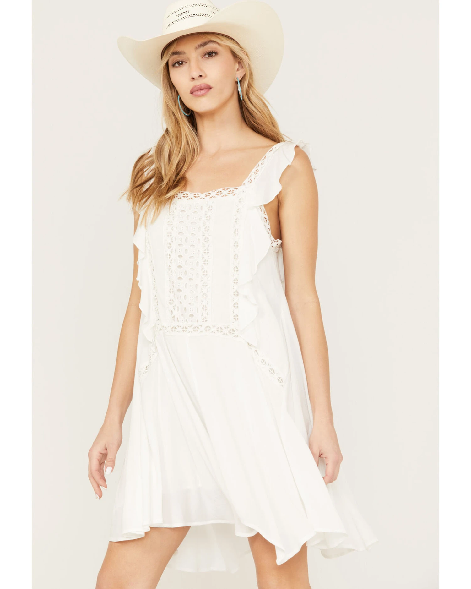 Wild Moss Women's Crochet Trim Dress 1 Wild Moss Women's Crochet Trim Dress