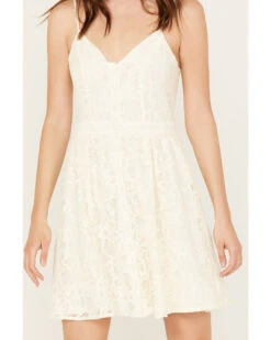 Molly Bracken Women's Lace Button Down Sleeveless Mini Dress -Deals Grace Apparel Store 2000388359 103 P3