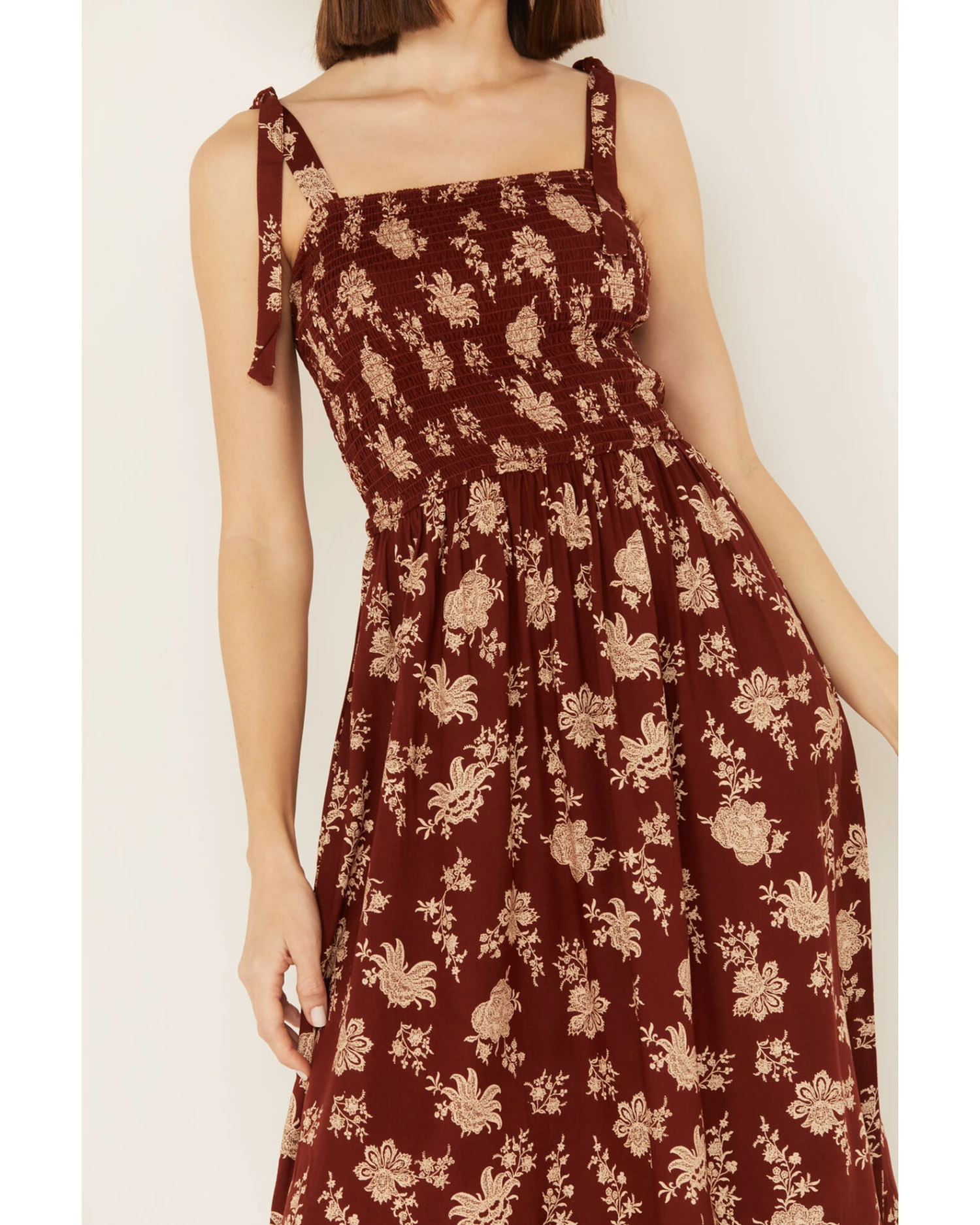 Cotton & Rye Women's Floral Print Sleeveless Midi Dress 3 Cotton & Rye Women's Floral Print Sleeveless Midi Dress - Image 3