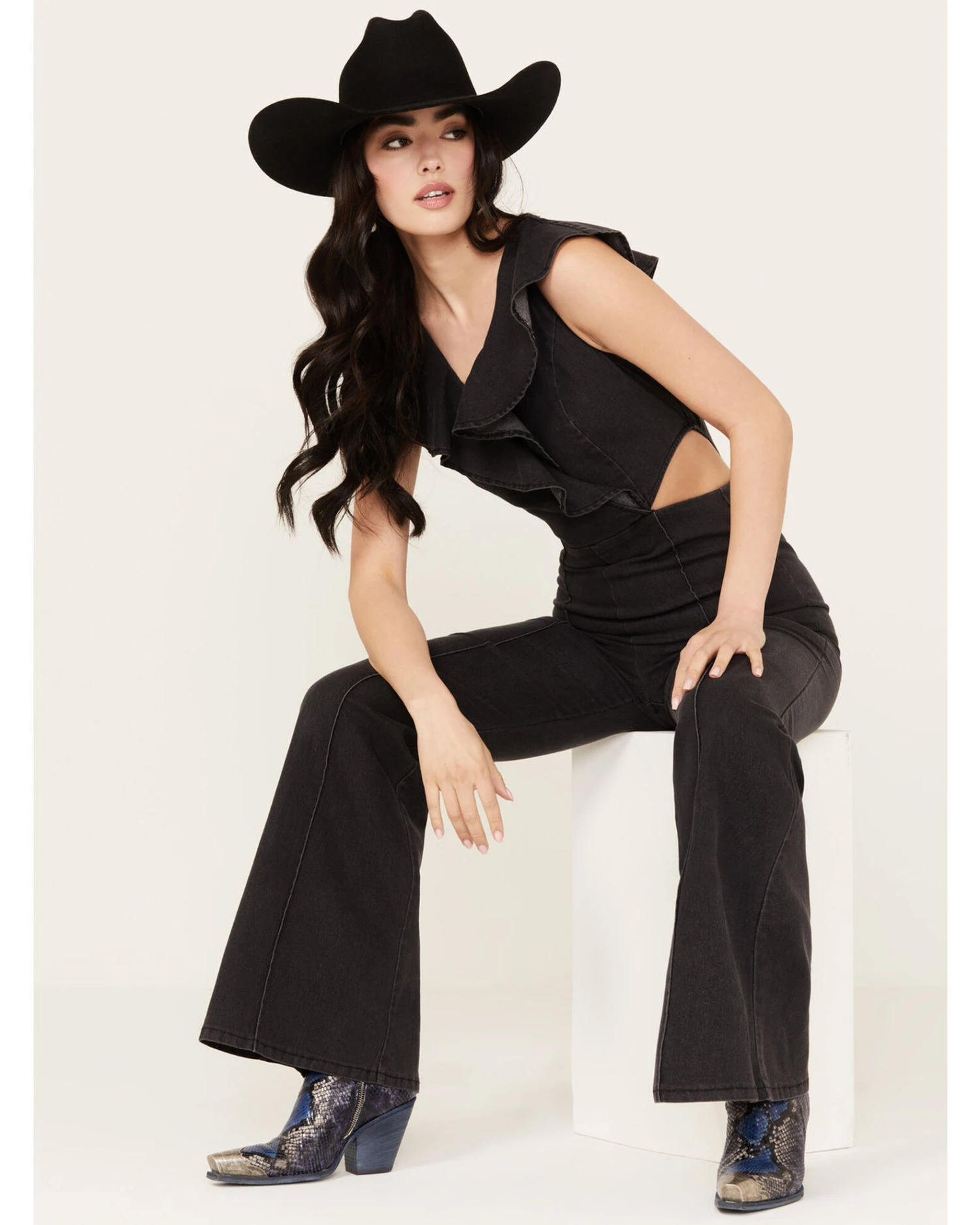 Flying Tomato Women's On The Way Denim Jumpsuit 1 Flying Tomato Women's On The Way Denim Jumpsuit