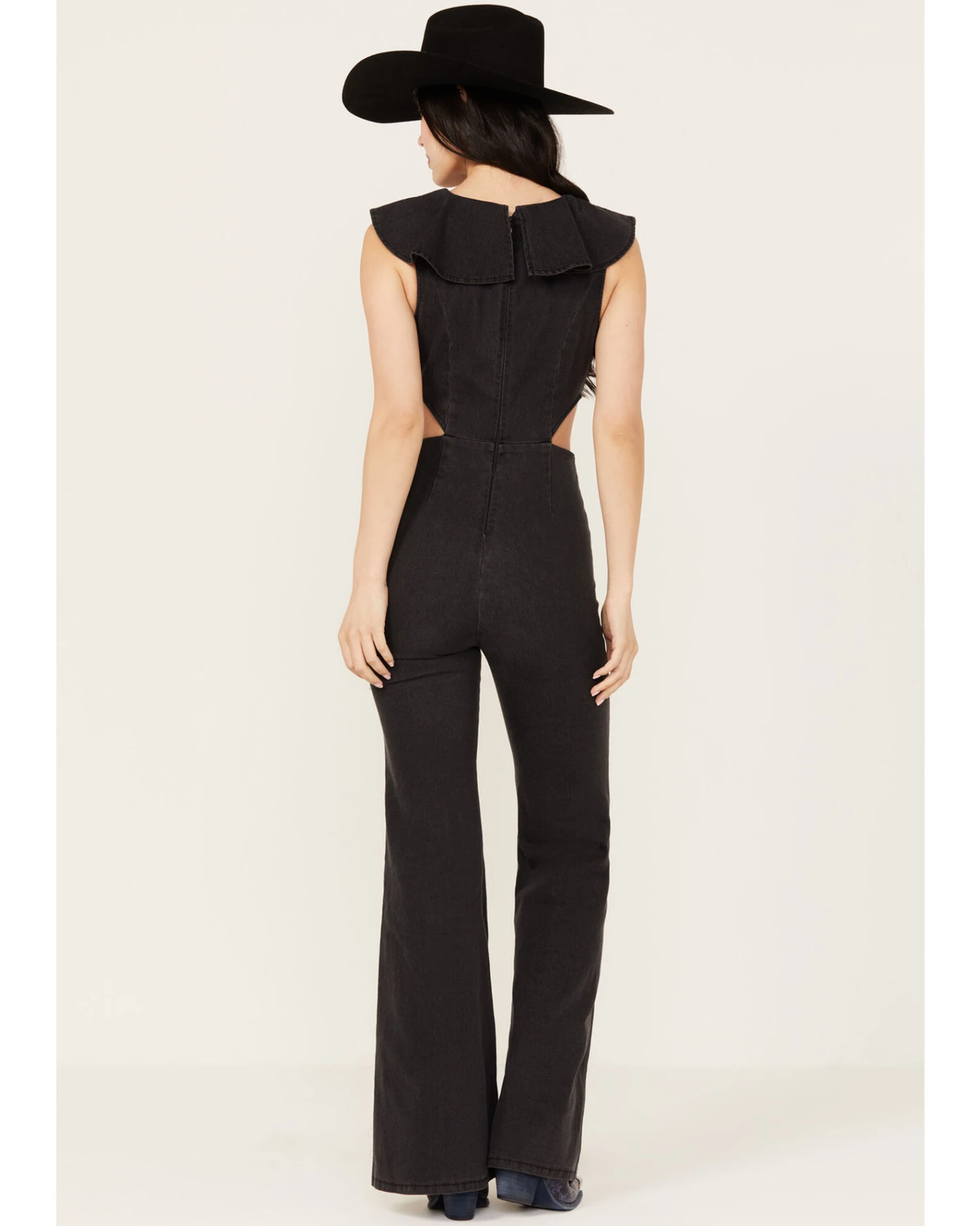 Flying Tomato Women's On The Way Denim Jumpsuit 4 Flying Tomato Women's On The Way Denim Jumpsuit - Image 4