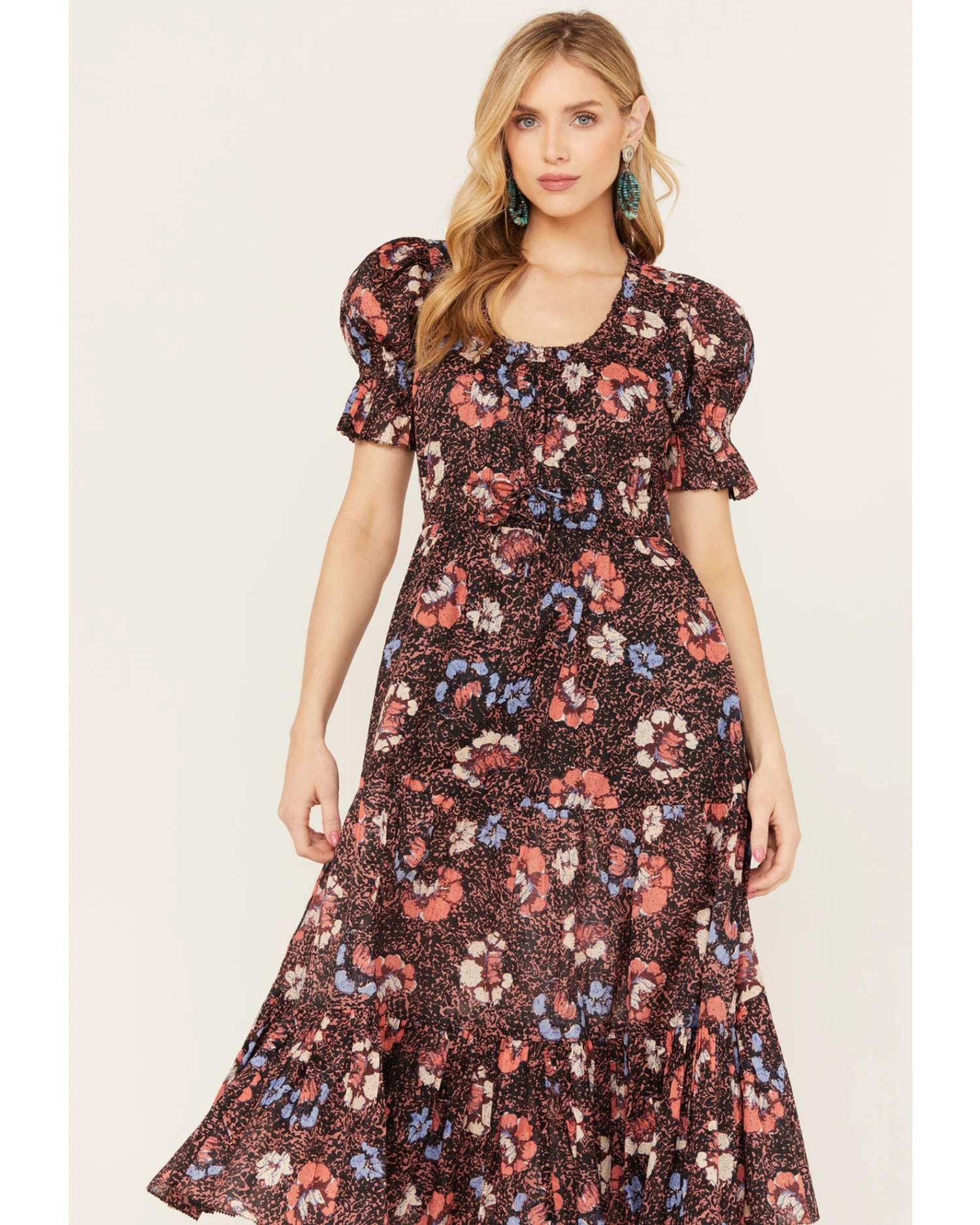 Cleobella Women's Multicolored Floral Caroline Midi Dress 2 Cleobella Women's Multicolored Floral Caroline Midi Dress - Image 2