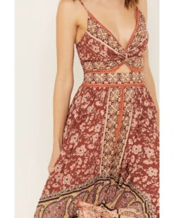 Angie Women's Floral Border Print Dress -Deals Grace Apparel Store 2000391055 220 P3